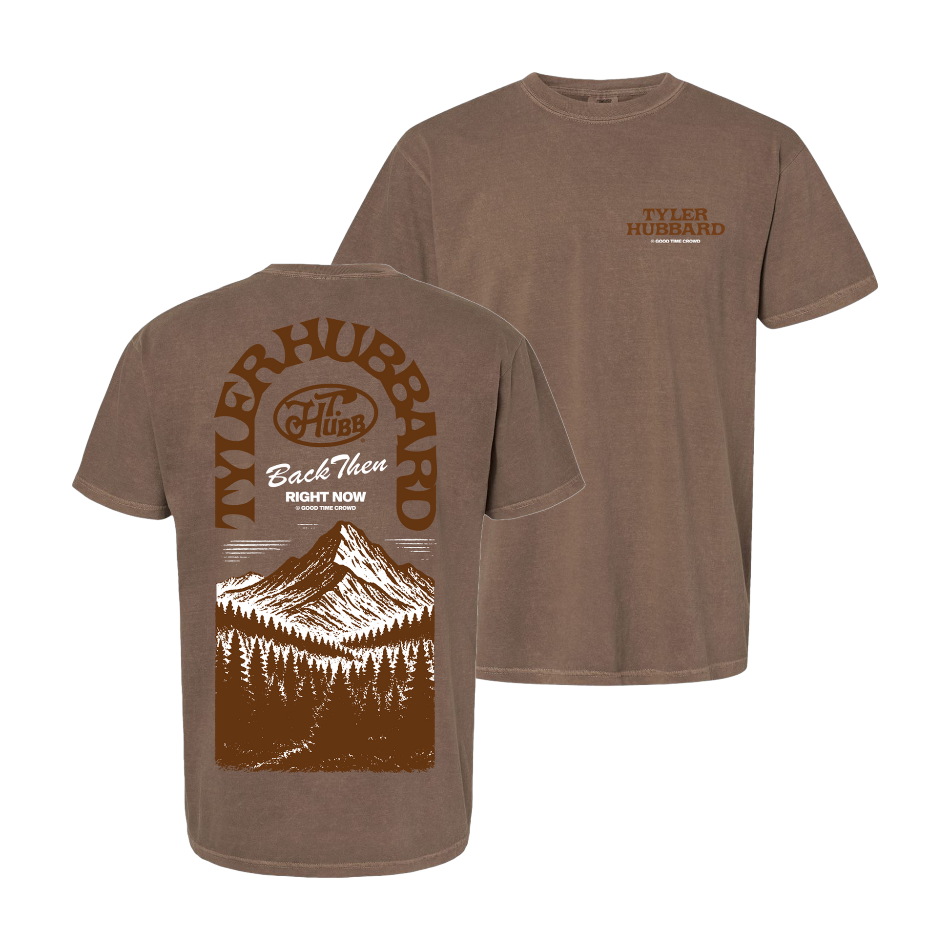 Back Then Mountains T-Shirt - Front and Back